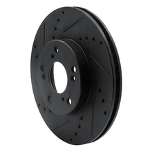 R1 Concepts [98-02 Accord] Front Left Drilled and Slotted Brake Rotor - Black