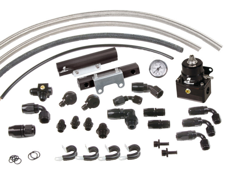 Aeromotive [04-06 WRX] Return-Style Top-Feed Fuel Rail Kit AER14182 - Black