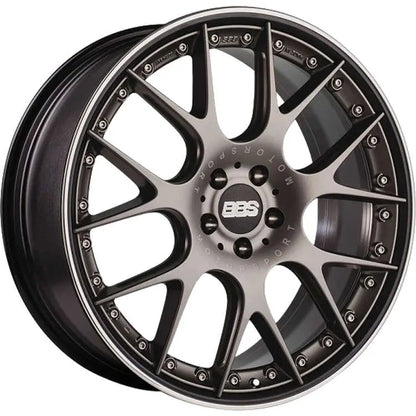 BBS CH-RII 21x9.5 5x112 ET30 PFS Platinum Center Black Rim SS Rim Protector Wheel w/Motorsport Etch | CH614PBPO-MTSP