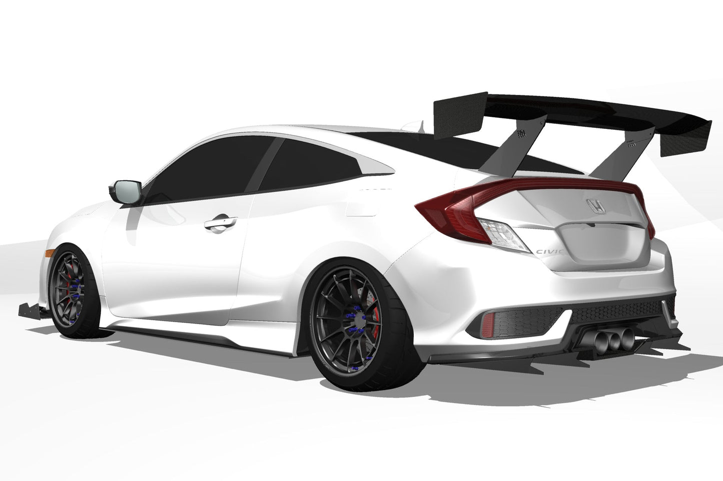 Epsilon+ [17-21 Civic Si Coupe FC3] GT Wing