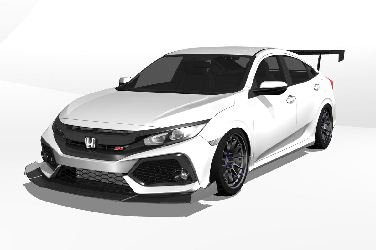 Epsilon+ [17-21 Civic Si Sedan FC1] GT Wing
