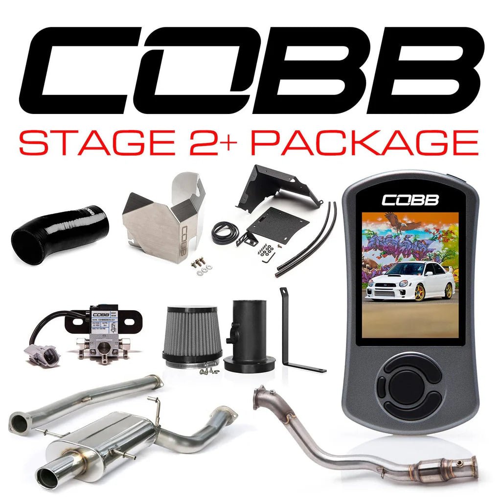 Cobb [02 - 05 WRX] Stage 2+ Power Package w/V3 - JDMuscleEngine Package Dealscobb612X02P-BK
