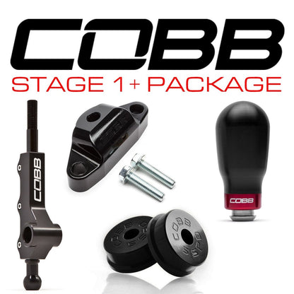 Cobb [02 - 07 WRX] 5MT Stg 1+ Drivetrain Pkg w/Tall Shifter Tall Weighted Knob - Black - JDMuscleShifter and Bushing Comboscobb212X11P-TW-BK