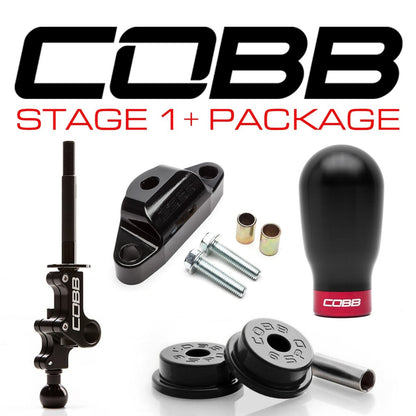 COBB [04-21 STI 6MT] Stage 1+ Drivetrain Package with Tall Weighted Knob - Black - JDMuscleShifter and Bushing Comboscobb215X01P-TW-BK