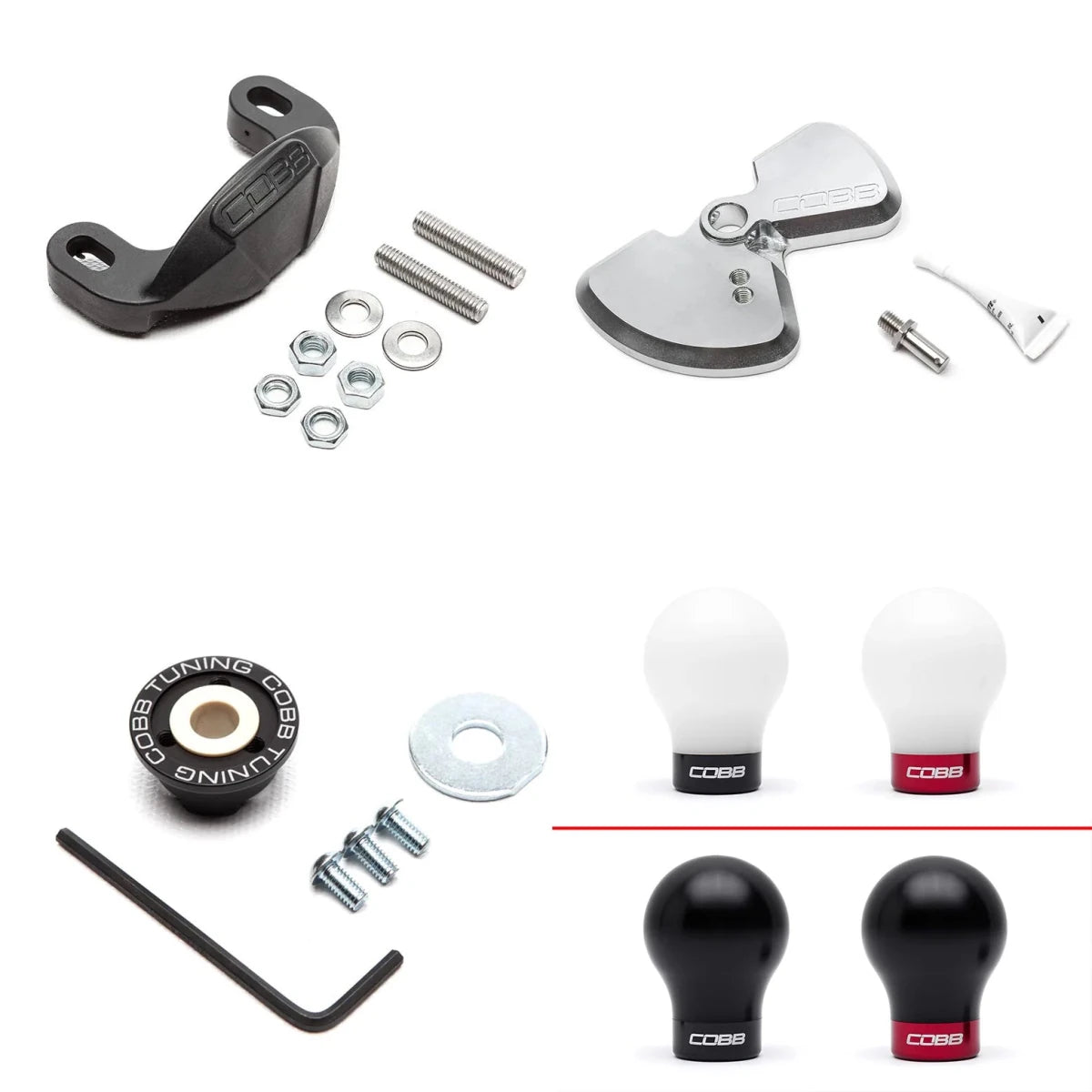 Cobb 15 - 22 WRX Stage 1+ Drivetrain Package w/WEIGHTED COBB KNOB - Black - JDMuscleShift KnobscobbSUB0DT011P-WK-BK