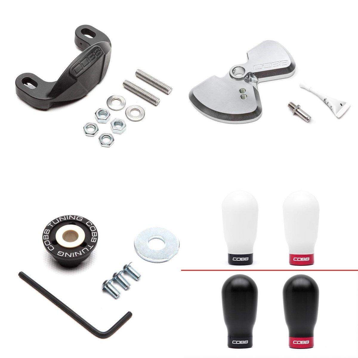 Cobb [15 - 24 WRX] Stage 1+ Drivetrain Package - Tall Weighted Shift Knob - JDMuscleShifter and Bushing ComboscobbSUB0DT011P-TW-BK