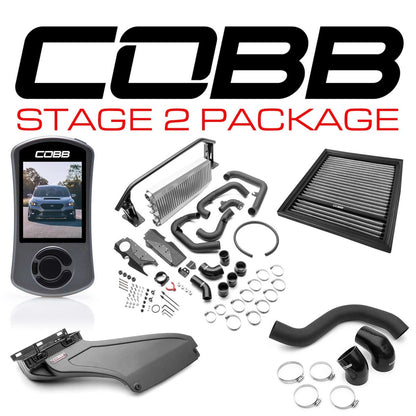 Cobb [22 - 26 WRX] Stage 2 Power Package w/Silver FMIC & Matte CF Scoop - JDMuscleEngine Package DealscobbSUB0060020-SL-FMIC-RMC