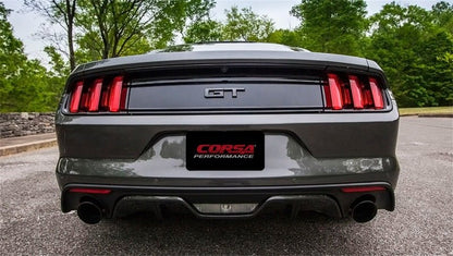 Corsa 2015 - 2017 Ford Mustang GT 5.0 3in Axle Back Exhaust Black Dual Tips | Touring - JDMuscleShop the look 2cor14329BLK