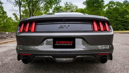 Corsa 2015 - 2017 Ford Mustang GT 5.0 3in Axle Back Exhaust Black Dual Tips | Touring - JDMuscleShop the look 2cor14329BLK