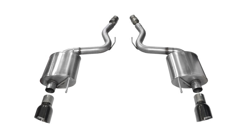 Corsa 2015 - 2017 Ford Mustang GT 5.0 3in Axle Back Exhaust Black Dual Tips | Touring - JDMuscleShop the look 2cor14329BLK