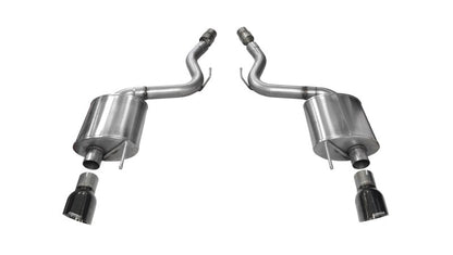 Corsa 2015 - 2017 Ford Mustang GT 5.0 3in Axle Back Exhaust Black Dual Tips | Touring - JDMuscleShop the look 2cor14329BLK