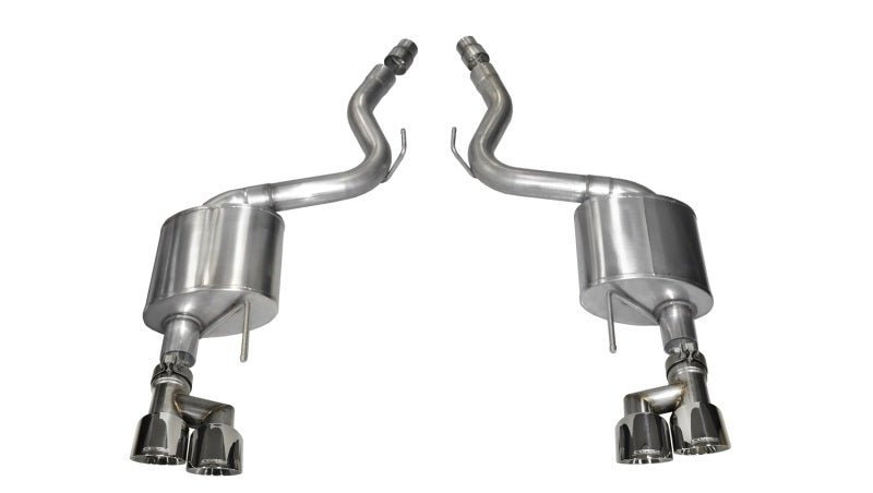 Corsa 2015 - 2017 Ford Mustang GT 5.0 3in Axle Back Exhaust Polish Quad Tips | Sport - JDMuscleShop the look 2cor14334