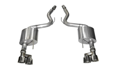Corsa 2015 - 2017 Ford Mustang GT 5.0 3in Axle Back Exhaust Polish Quad Tips | Sport - JDMuscleShop the look 2cor14334
