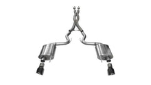Corsa 2015 - 2017 Ford Mustang GT 5.0 3in Cat Back Exhaust Black Dual Tips | Sport - JDMuscleShop the look 2cor14332BLK
