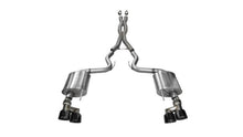 Corsa 2015 - 2017 Ford Mustang GT 5.0 3in Cat Back Exhaust Black Quad Tips | Sport - JDMuscleShop the look 2cor14337BLK