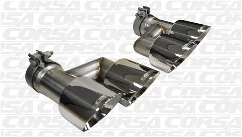Corsa 2015 - 2017 Ford Mustang GT 5.0 Polish Quad Tips Kit - JDMuscleShop the look 2cor14333