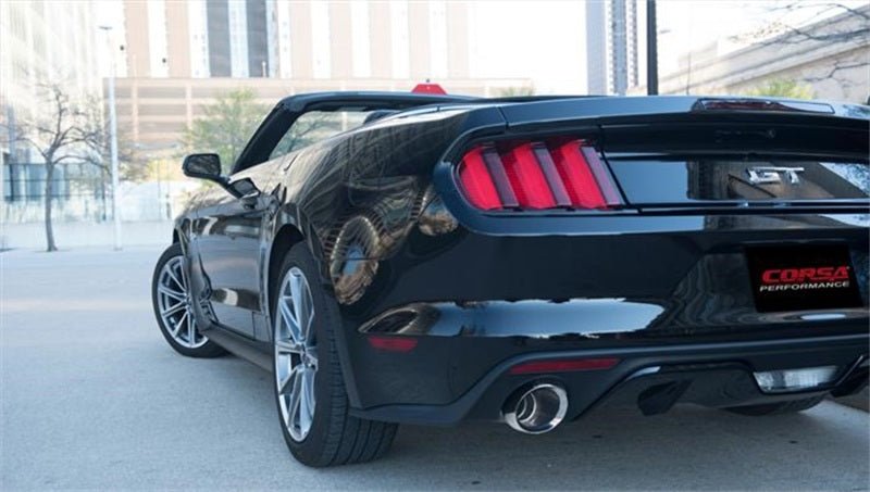 Corsa 2015 - 2017 Ford Mustang GT Convertible 5.0L V8 Polished Xtreme Dual Rear Exit Exhaust - JDMuscleShop the look 2cor14342
