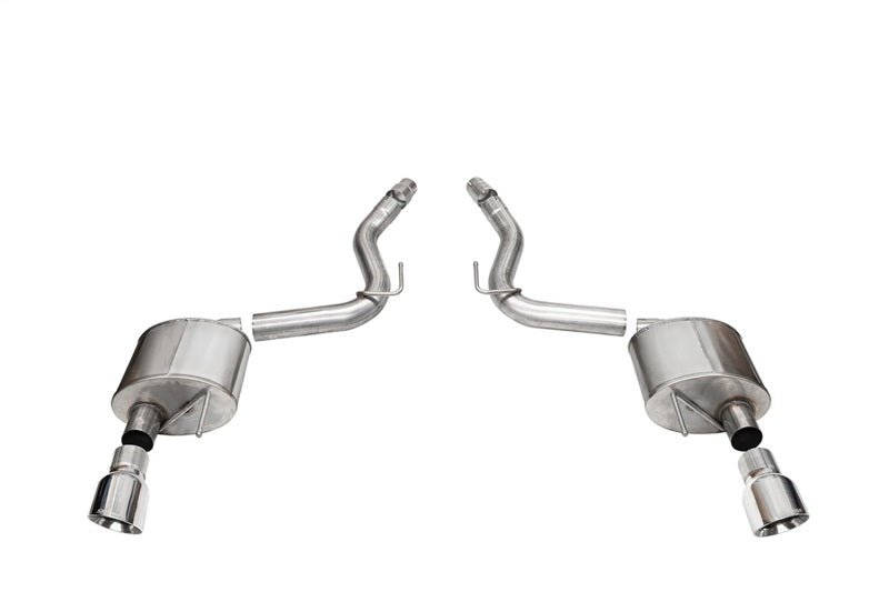 Corsa 2024 - 2024 Ford Mustang Sport Axle - Back Dual Rear Exit with 4.5in Polished Pro - Series Tips - JDMuscleShop the look 2cor21252