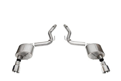 Corsa 2024 - 2024 Ford Mustang Sport Axle - Back Dual Rear Exit with 4.5in Polished Pro - Series Tips - JDMuscleShop the look 2cor21252