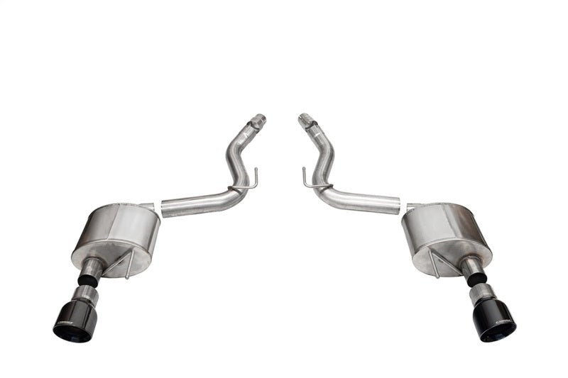 Corsa 2024 Ford Mustang GT Sport Axle - Back Dual Rear Exit with 4.5in Black PVD Pro - Series Tips - JDMuscleShop the look 2cor21252BLK