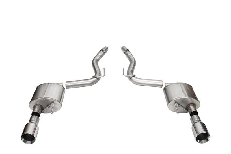 Corsa 2024 Ford Mustang GT Sport Axle - Back Dual Rear Exit with 4.5in Straight Cut Polished Tips - JDMuscleShop the look 2cor21253