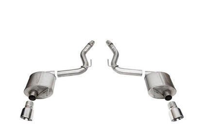 Corsa 2024 Ford Mustang GT Touring Axle - Back Dual Rear Exit with 4.5in Pro Series Polished Tips - JDMuscleShop the look 2cor21256