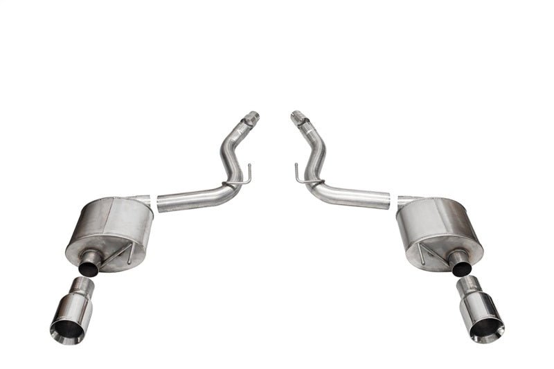 Corsa 2024 rd Mustang GT Touring Axle - Back Ex.Sys 3.0in Dual Rear Exit w/4.5in Straight CutTips - JDMuscleShop the look 2cor21257