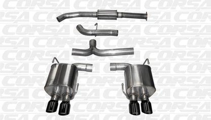 Corsa Performance 15-21 Subaru WRX/STI Catback Exhaust Black Pro Series Tips | 14857BLK