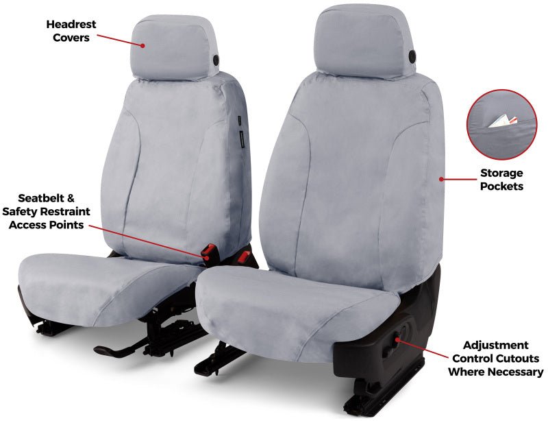 Covercraft 2024+ Toyota Corolla Cross Polycotton Second Row Seat Covers in Grey | cvrSS7591PCGY - JDMuscleSPK838233