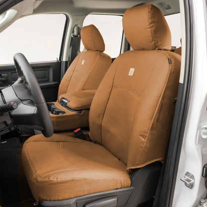 Covercraft Carhartt PrecisionFit Custom Front Seat Covers for 1995 - 1997 Toyota Land Cruiser and Lexus LX450 - Brown | cvrGTT664CABN - JDMuscleSPK738342