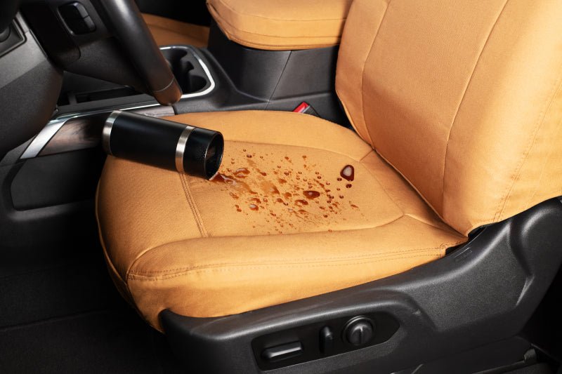 Covercraft Carhartt PrecisionFit Custom Front Seat Covers for 1995 - 1997 Toyota Land Cruiser and Lexus LX450 - Brown | cvrGTT664CABN - JDMuscleSPK738342
