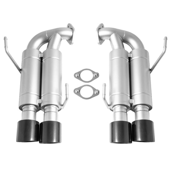 cp-e 15-18 STI / 15-21 Subaru WRX Austenite Dual Muffler Axle Back Exhaust w/ Black 4" Double Wall Tips | SBAE00002B