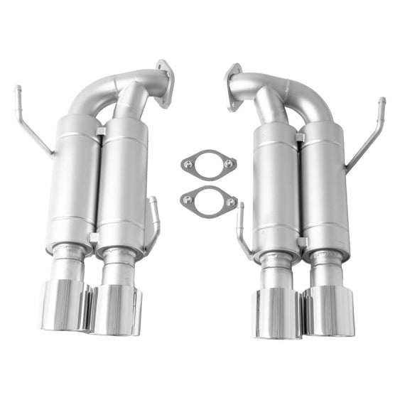 cp-e 15-18 STI / 15-21 WRX Austenite Dual Muffler Axle Back Exhaust w/ Polished 4" Double Wall Tips | SBAE00002P