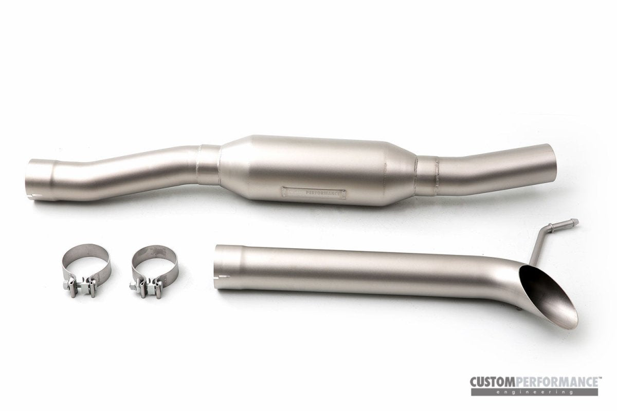 CP - E Austenite™ Ford Mustang EcoBoost Race Exhaust Single Exit System - JDMuscleExhaustFDAE00003T