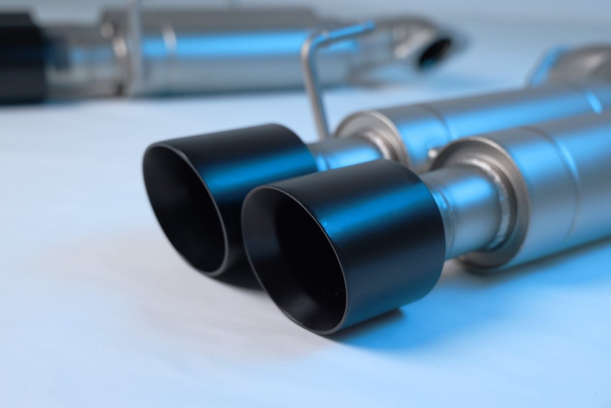 CP - E Austenite™ Subaru WRX Dual Muffler Axle Back Exhaust ('15 - '21) - JDMuscleExhaustSBAE00002BBlack