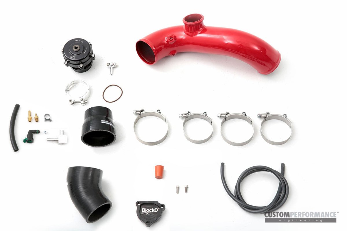 CP - E Exhale™ Ford Mustang EcoBoost BOV Attachment Kit (HKS or TiAL) - JDMuscleCharge PipesFDBH00002BSatin BlackHKS SSQV