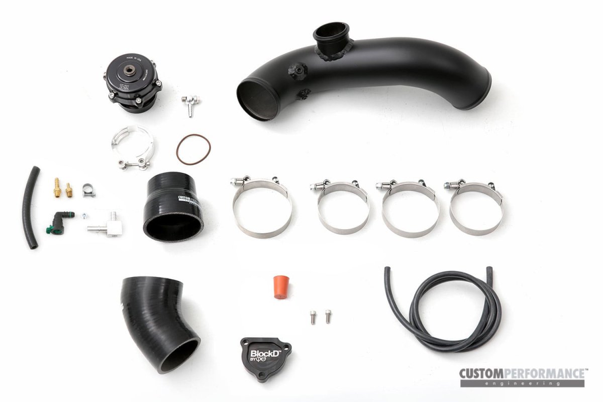 CP - E Exhale™ Ford Mustang EcoBoost BOV Attachment Kit (HKS or TiAL) - JDMuscleCharge PipesFDBH00002BSatin BlackHKS SSQV