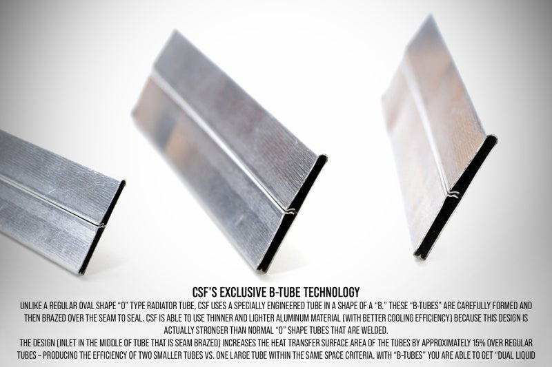 CSF [08 - 21 WRX/STI] 2 - Row 42mm Race - Spec All Aluminum Radiator - Black | 7095B - JDMuscleRadiatorscsf7095B