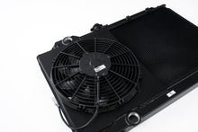 CSF 96 - 07 Mitsubishi Evo 4/5/6/7/8/9 Full - Slim Radiator w/12in Fan & Shroud/ - 16AN - Black - JDMuscleNon - Categorizedcsf7075B