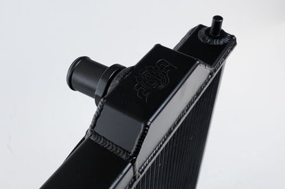 CSF 96 - 07 Mitsubishi Evo 4/5/6/7/8/9 Full - Slim Radiator w/12in Fan & Shroud/ - 16AN - Black - JDMuscleNon - Categorizedcsf7075B