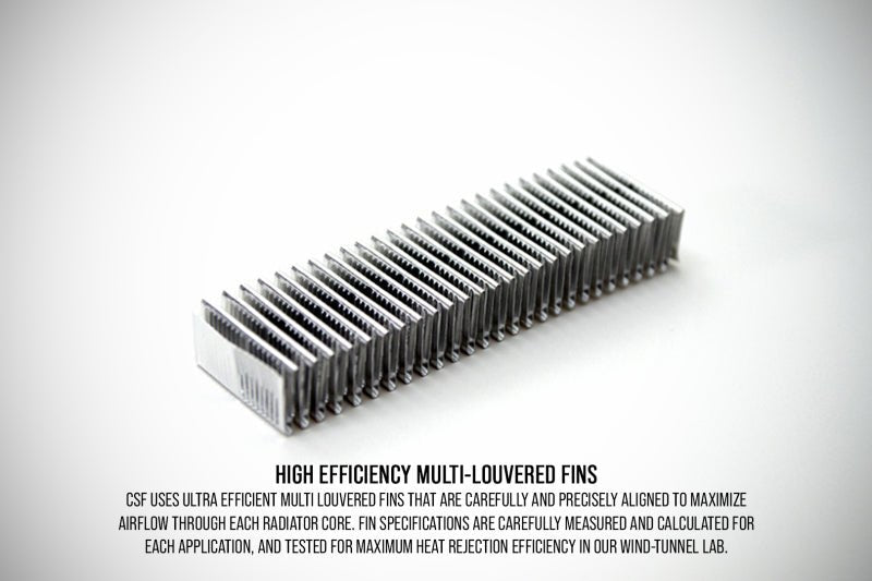 CSF 96 - 07 Mitsubishi Evo 4/5/6/7/8/9 Full - Slim Radiator w/12in Fan & Shroud/ - 16AN - Black - JDMuscleNon - Categorizedcsf7075B