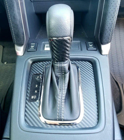 CVT Shifter Overlay (3D Carbon) - 2015 - 2021 Subaru WRX / 2014 - 2017 Forester / 2013 - 2017 Crosstrek XV - JDMuscleInterior15CVTLHD3DLHD (US / Canada)