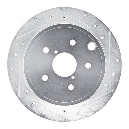 DFC [22-25 WRX] Rear Right Drilled and Slotted Brake Rotor - Silver