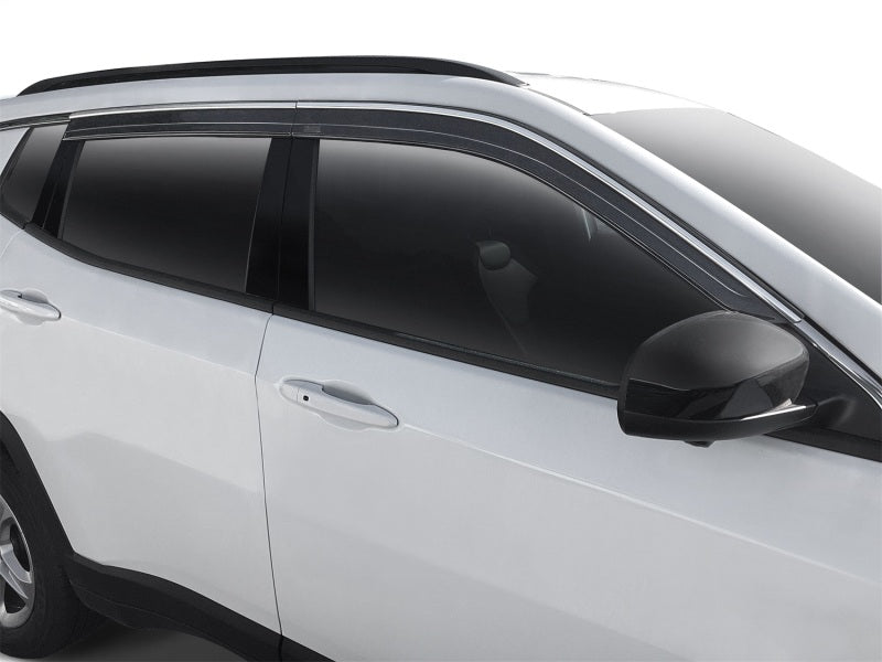 Husky Liners [22-24 Civic] Ventvisor Low Profile 4-Piece Window Deflectors - Smoke with Chrome Trim, Part HSL2884055