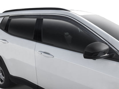 Husky Liners [22-24 Civic] Ventvisor Low Profile 4-Piece Window Deflectors - Smoke with Chrome Trim, Part HSL2884055