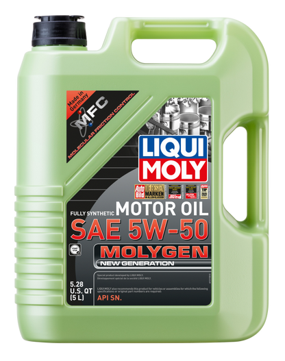 LIQUI MOLY [93-98 Golf, 98 Cabrio] Molygen New Generation Motor Oil SAE 5W-50 - Fluorescent Green