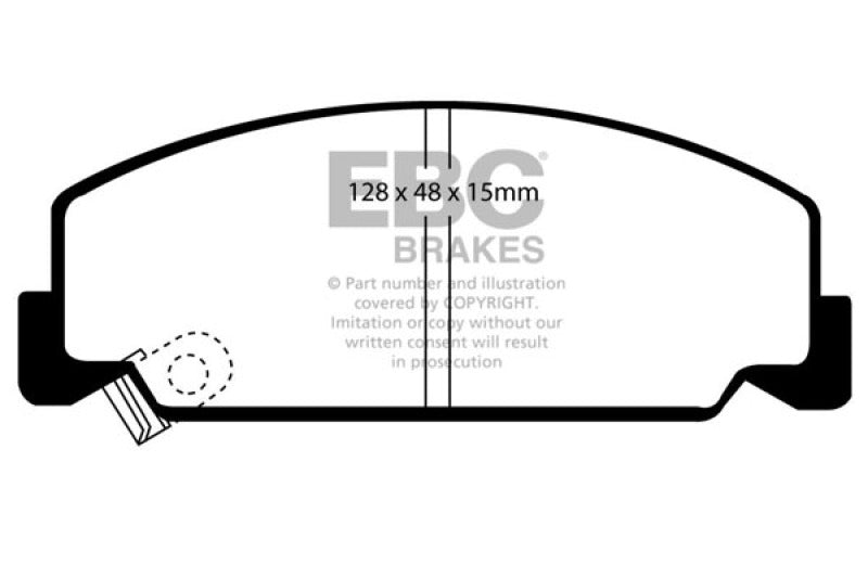 EBC [88-91 Civic] [95-97 Civic del Sol] Redstuff Front Brake Pads - Ceramic Low Dust