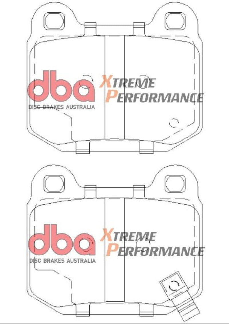 DBA XP650 Rear Brake Pads [03-06 Lancer Evolution] [04-09 Impreza STI] [03-07 350Z Track Edition] [03-07 G35] - High-Friction Compound