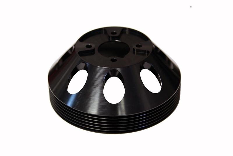 Torque Solution [05-09 Legacy] Lightweight Crank Pulley - Black