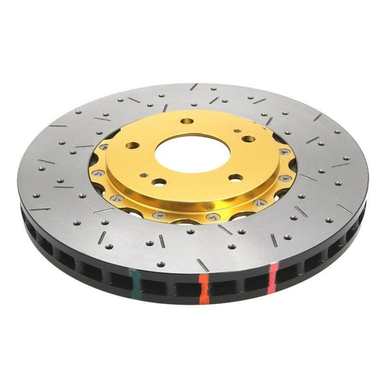 DBA 04-17 STI 5000 Series Drilled / Slotted 2 Piece Front Rotor w/ Gold Hat | 5654GLDXS-10